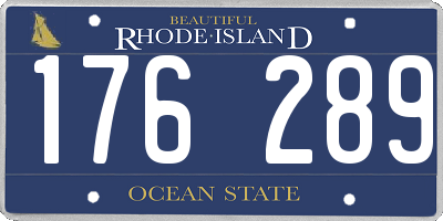 RI license plate 176289