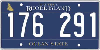RI license plate 176291