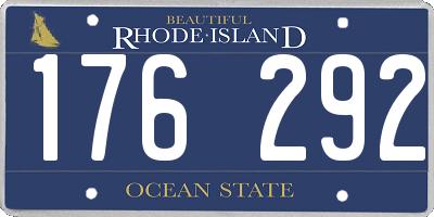 RI license plate 176292