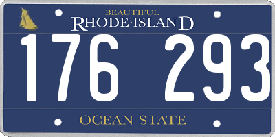 RI license plate 176293