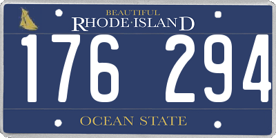 RI license plate 176294