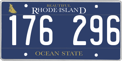 RI license plate 176296