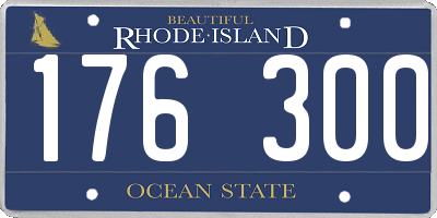 RI license plate 176300