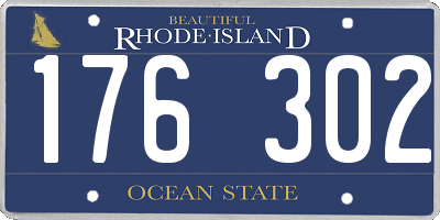 RI license plate 176302