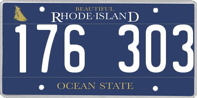 RI license plate 176303