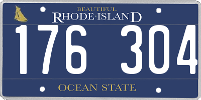 RI license plate 176304
