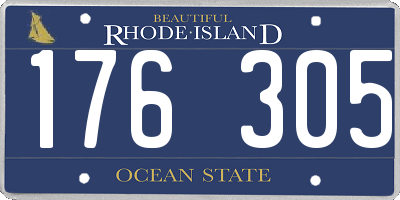 RI license plate 176305