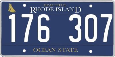 RI license plate 176307
