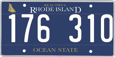 RI license plate 176310
