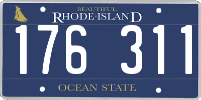 RI license plate 176311