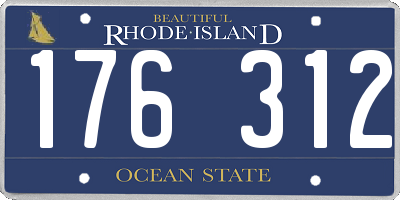 RI license plate 176312