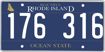 RI license plate 176316