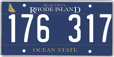 RI license plate 176317