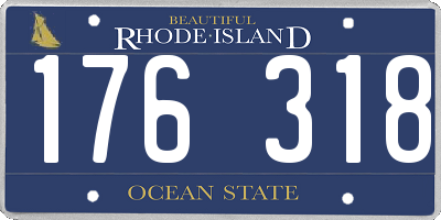 RI license plate 176318