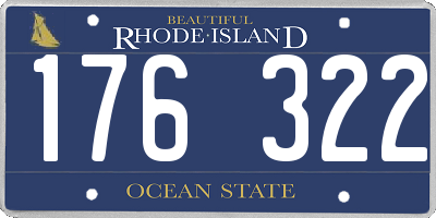 RI license plate 176322