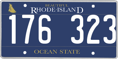 RI license plate 176323