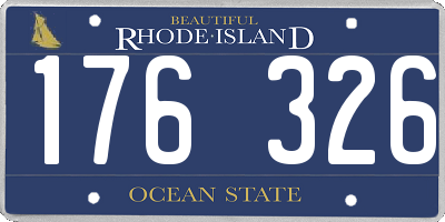 RI license plate 176326
