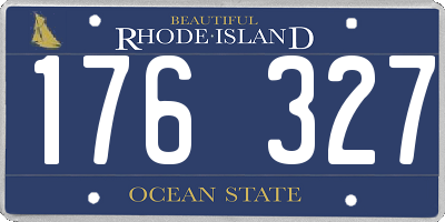 RI license plate 176327