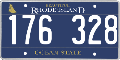 RI license plate 176328
