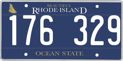 RI license plate 176329