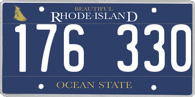 RI license plate 176330