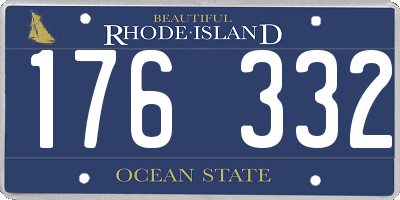 RI license plate 176332