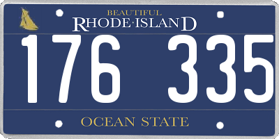 RI license plate 176335