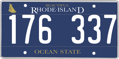 RI license plate 176337