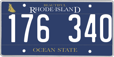 RI license plate 176340
