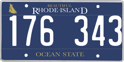 RI license plate 176343