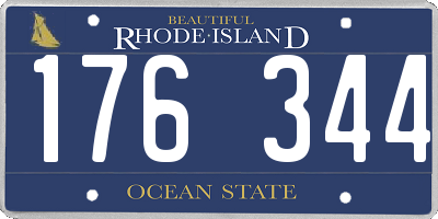 RI license plate 176344