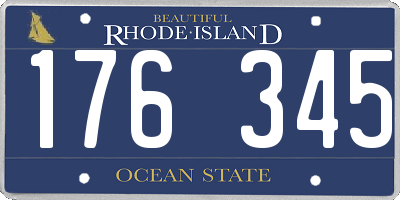 RI license plate 176345