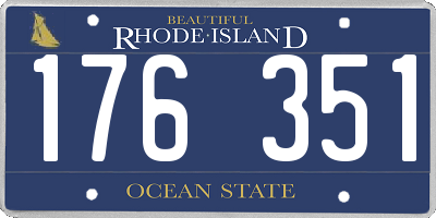 RI license plate 176351