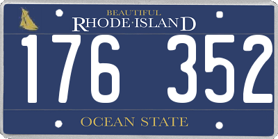 RI license plate 176352