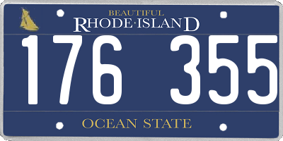 RI license plate 176355