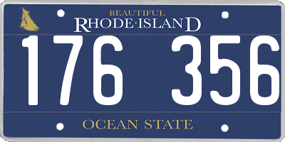 RI license plate 176356
