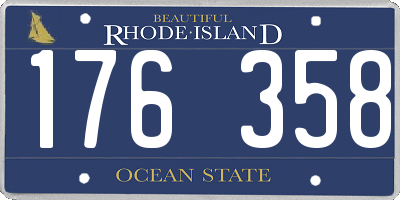 RI license plate 176358