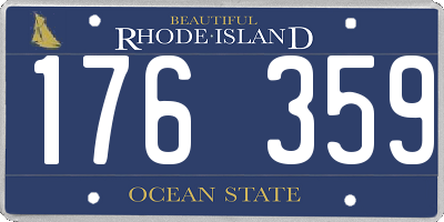 RI license plate 176359