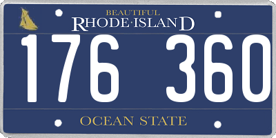 RI license plate 176360