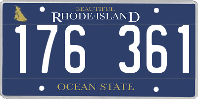 RI license plate 176361