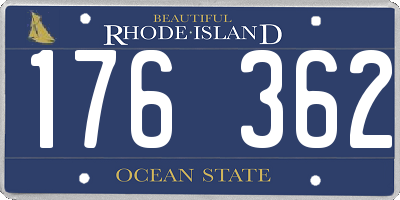 RI license plate 176362
