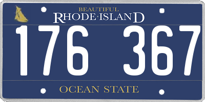 RI license plate 176367