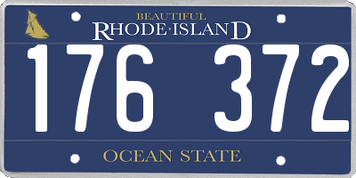 RI license plate 176372