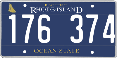 RI license plate 176374
