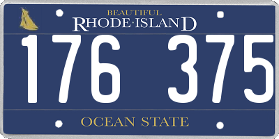 RI license plate 176375
