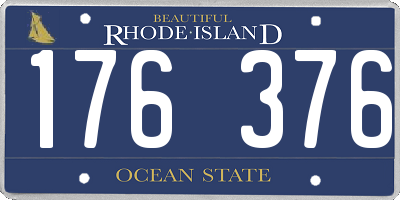 RI license plate 176376