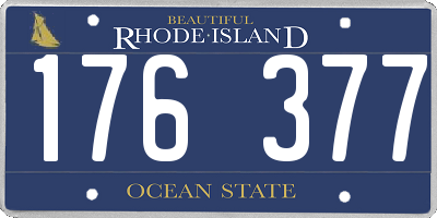 RI license plate 176377