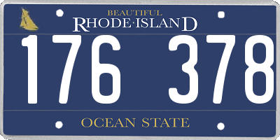 RI license plate 176378