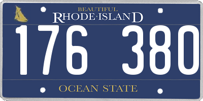 RI license plate 176380