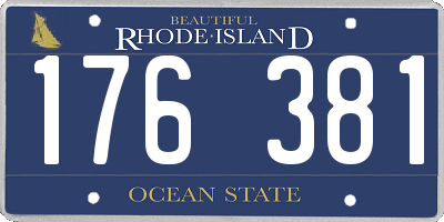 RI license plate 176381